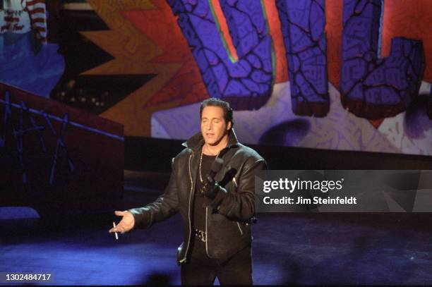 Comedian Andrew Dice Clay performs at The Hollywood Palace in Los Angeles, California on March 12, 1996.