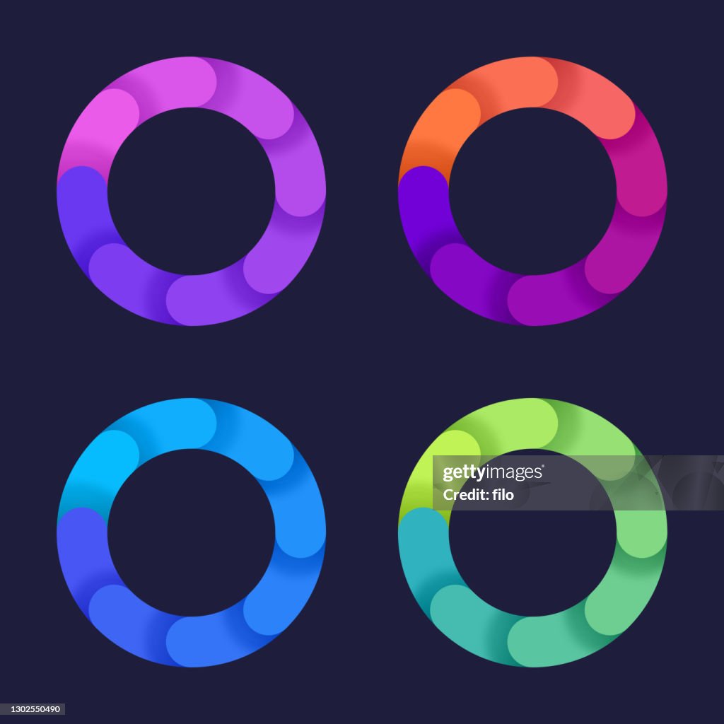 Circle Rotation Gradient Design Elements