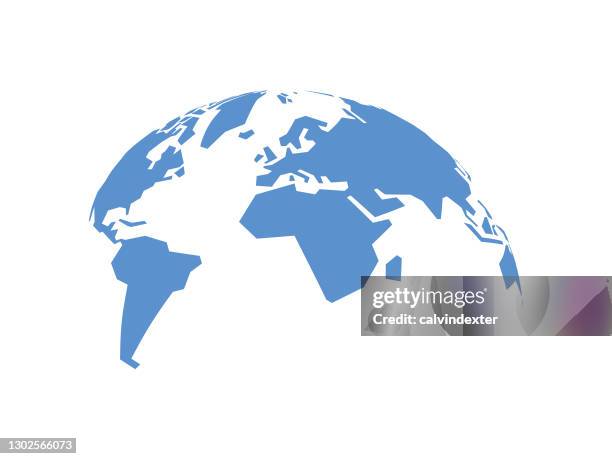 ilustraciones, imágenes clip art, dibujos animados e iconos de stock de mapa del mundo curvado - globe terrestre