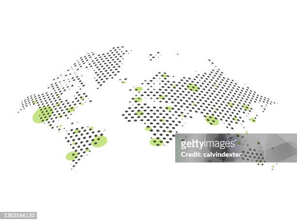 world map curved - bent stock illustrations