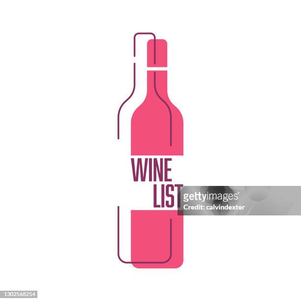 stockillustraties, clipart, cartoons en iconen met het ontwerpconcept van de wijn - wine bottle