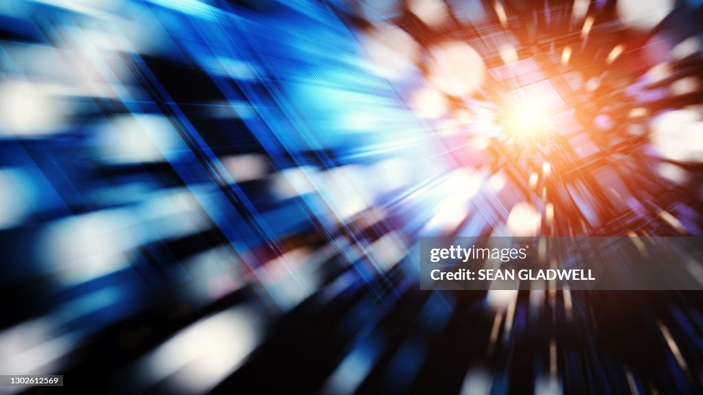 Futuristic hyper speed graphic