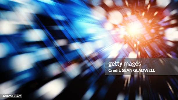 futuristic hyper speed graphic - zoom bombing stock pictures, royalty-free photos & images
