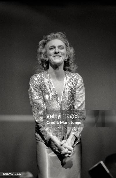 Judy Collins performs with the Cheyenne Symphony Orchestra at the Cheyenne Civic Center on November 3, 1984 in Cheyenne, Wyoming. Collins is an...