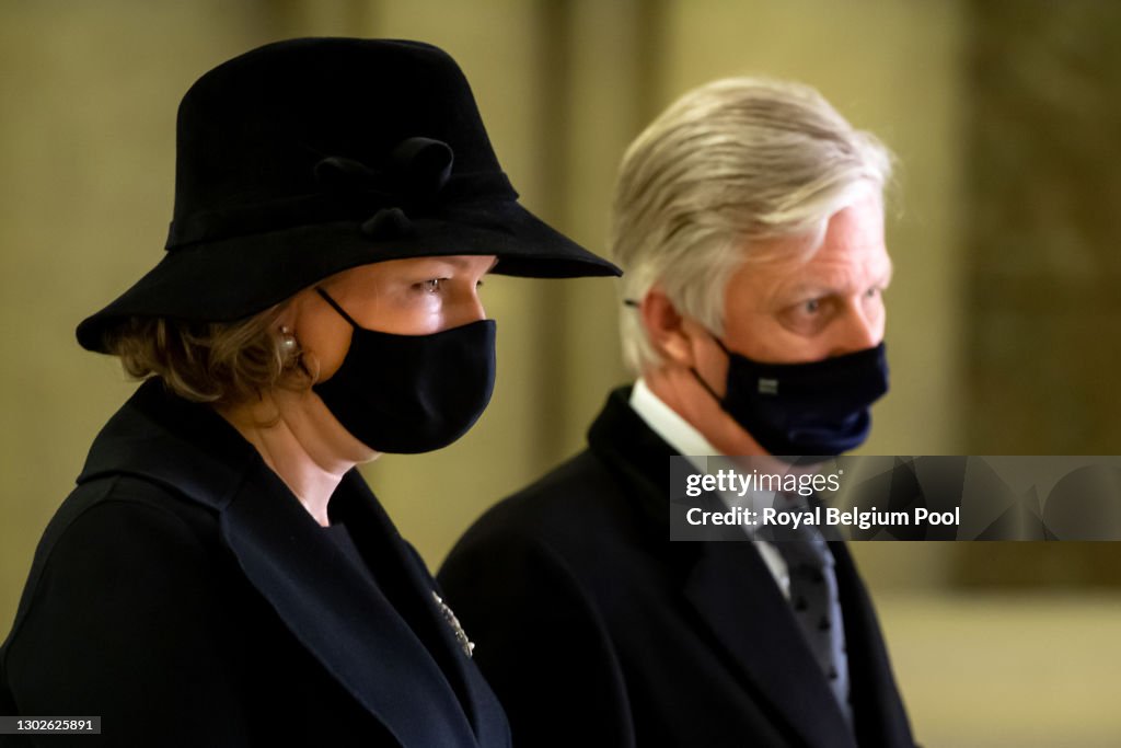 King Philippe Of Belgium And Queen Mathilde Attend The Annual Memorial  Mass For The Deceased members Of The Royal Family