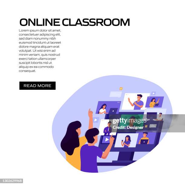 Inline Classroom 2,371 Online Classroom Collaboration High Res Illustrations - Getty Images