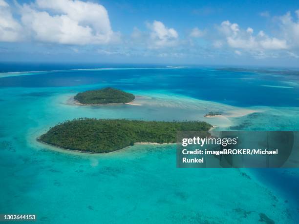aerial of the lagoon of wallis, wallis and futuna - wallis and futuna islands stock pictures, royalty-free photos & images