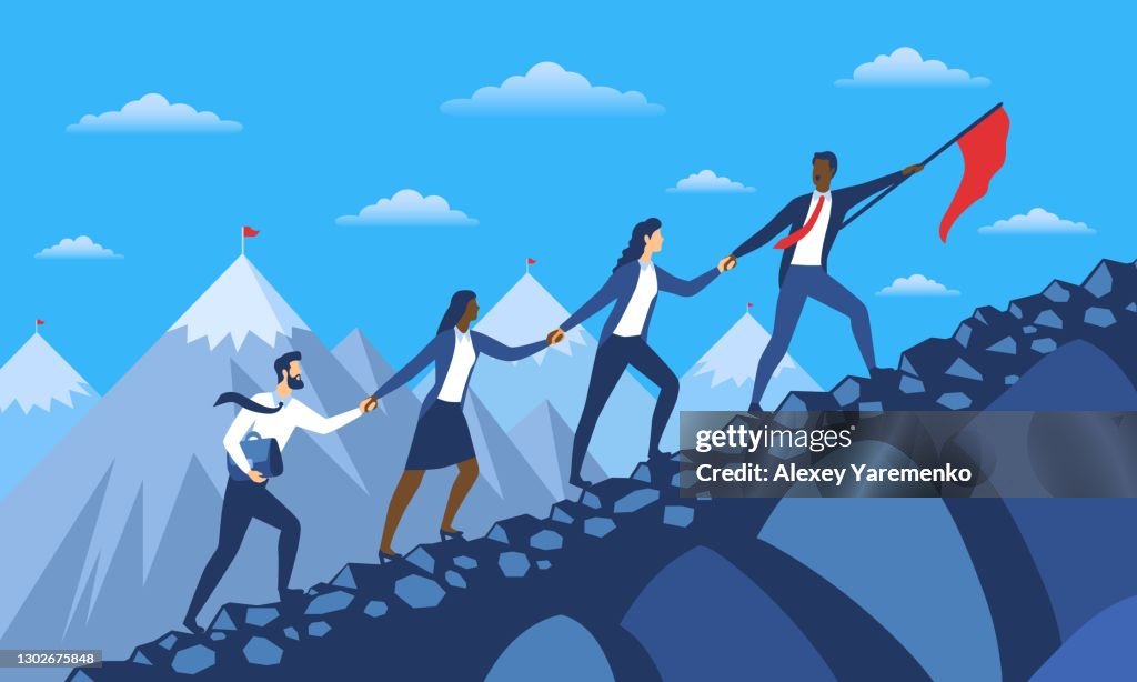 Group Success Abstract Abstract Concept Way To Achieve Business Success High-Res Vector ...
