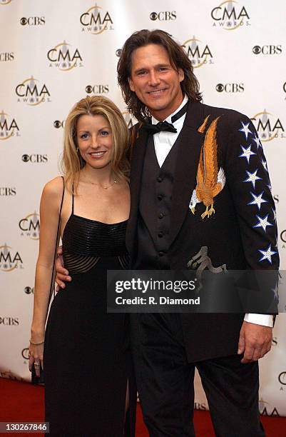 Billy Dean and Stephanie Paisley during 37th Annual CMA Awards - Arrivals at The Grand Ole Opry in Nashville, TN, United States.