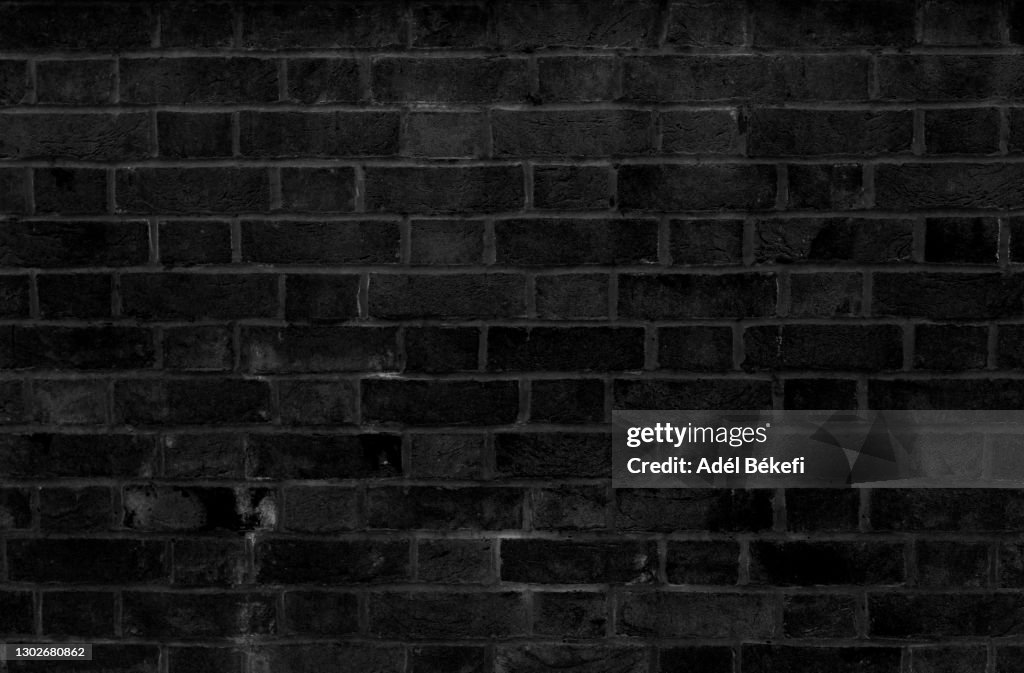 Black brick wall