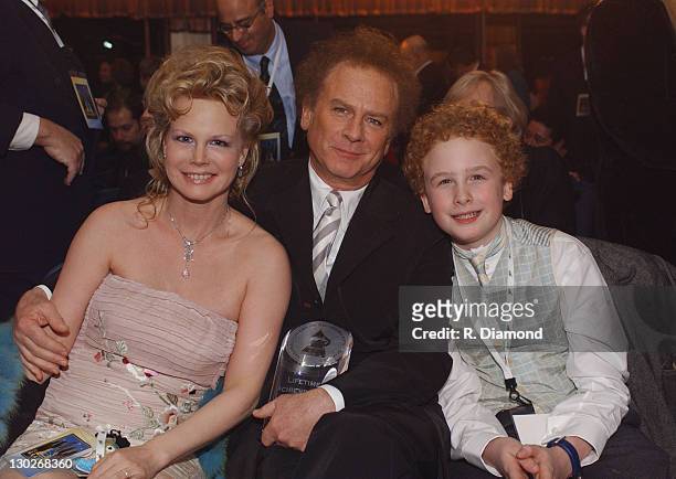 Art Garfunkel with wife and son Paul during The 45th Annual GRAMMY Awards - Nominee Reception and Special Awards Ceremony at Sheraton New York Hotel...