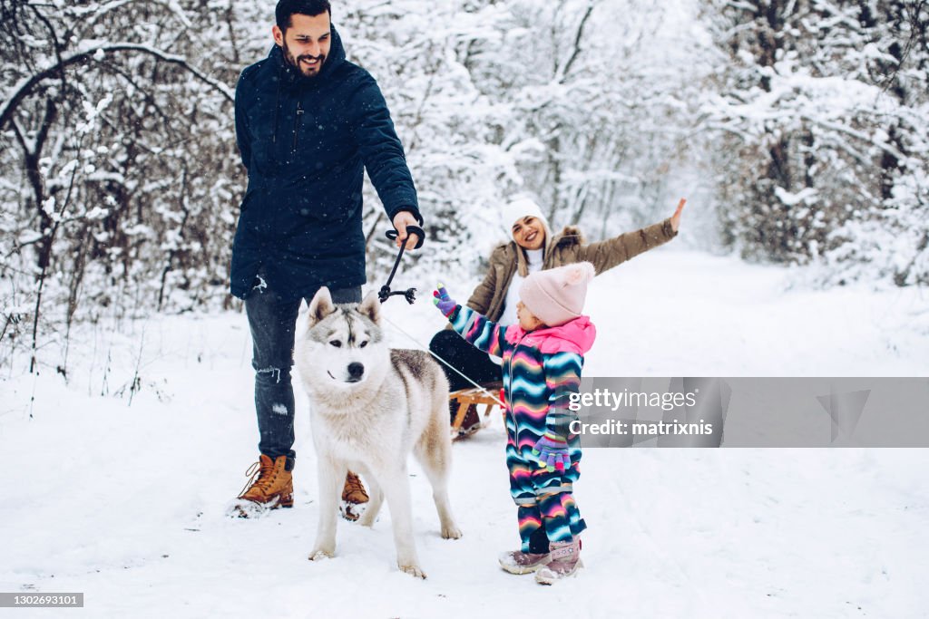Perfecte familiedag op de sneeuw