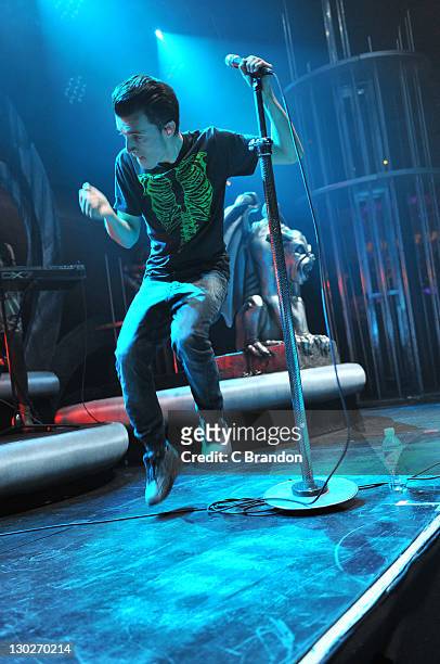 Vincent Frank of Frankmusik performs on stage at The Roundhouse on October 25, 2011 in London, United Kingdom.