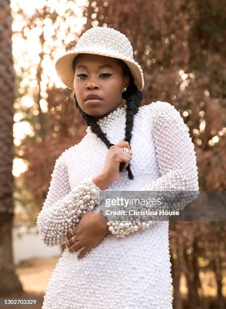 Actress Dominique Fishback is photographed for Los Angeles Times on January 13, 2021 in Los Angeles, California. PUBLISHED IMAGE. CREDIT MUST READ:...