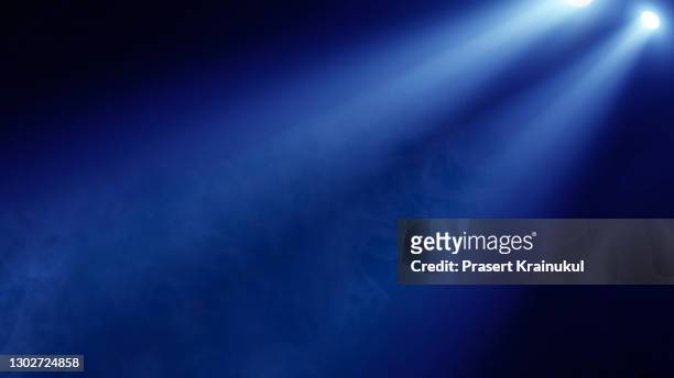 stage spotlight with laser rays. concert lighting background - palcoscenico foto e immagini stock