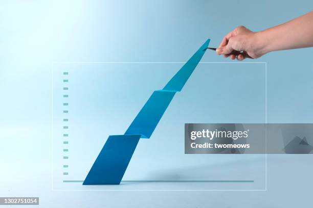 conceptual business or finance growth chart still life. - simple line graph stock pictures, royalty-free photos & images