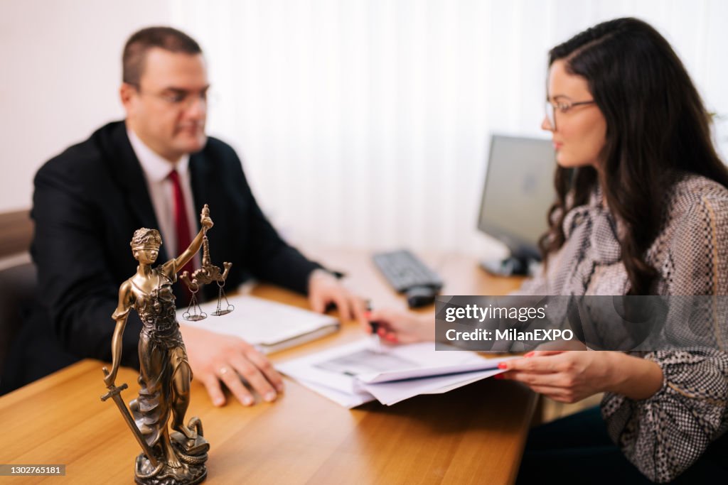Client Control Attorney Lawyer With The Client High-Res Stock Photo - Getty Images