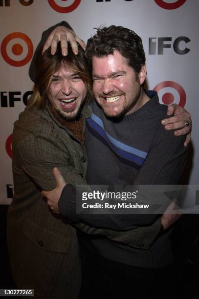 Mackye Gruber and Eric Bress during 2004 Sundance Film Festival - IFC-Target Party at River Horse in Park City, Utah, United States.