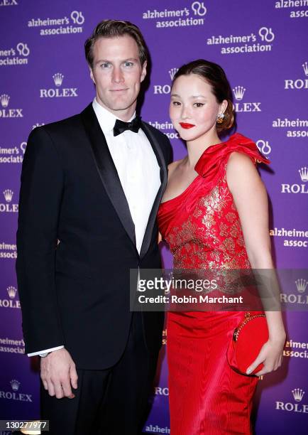 James Bailey and Devon Aoki attend the 2011 Rita Hayworth Gala at The Waldorf=Astoria on October 25, 2011 in New York City.