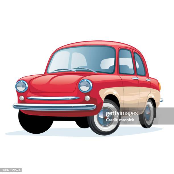 retro car - small car stock illustrations