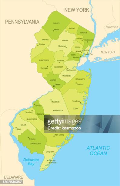 Zeug Gentleman vriendelijk Identiteit 20 foto's en beelden met New Jersey Map Counties - Getty Images