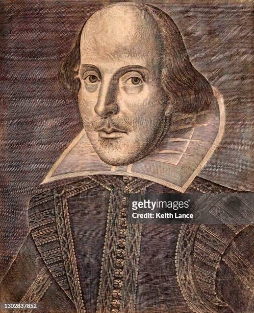portrait of william shakespeare - william shakespeare stock illustrations