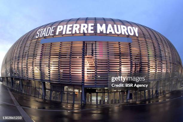 General outside view of Stade Pierre Mauroy of Lille OSC during the UEFA Europa League match between Lille OSC and Ajax at Stade Pierre Mauroy on...