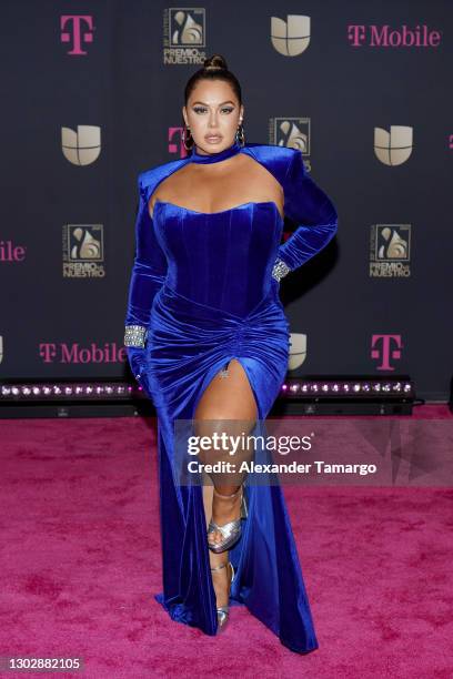 Chiquis attends Univision's 33rd Edition of Premio Lo Nuestro a la Música Latina at AmericanAirlines Arena on February 18, 2021 in Miami, Florida.