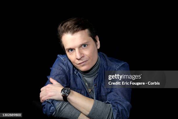 Singer Benabar poses during a portrait session in Paris, France on .