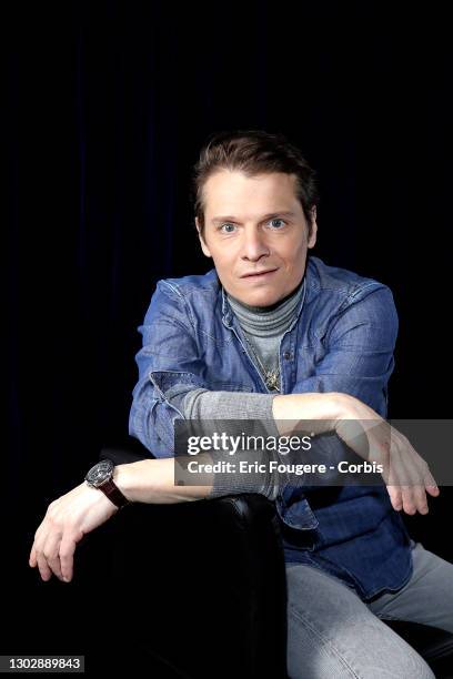 Singer Benabar poses during a portrait session in Paris, France on .