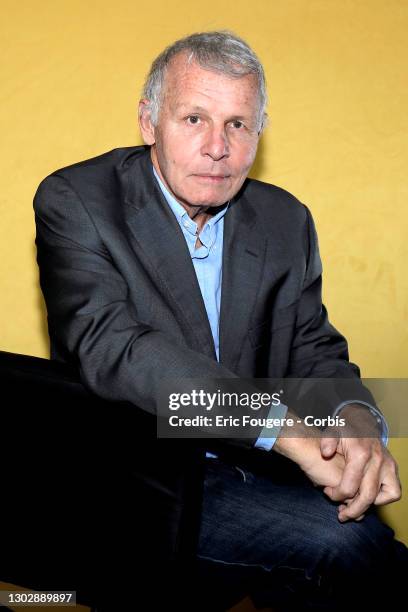 Journalist Patrick Poivre d'Arvor poses during a portrait session in Paris, France on .