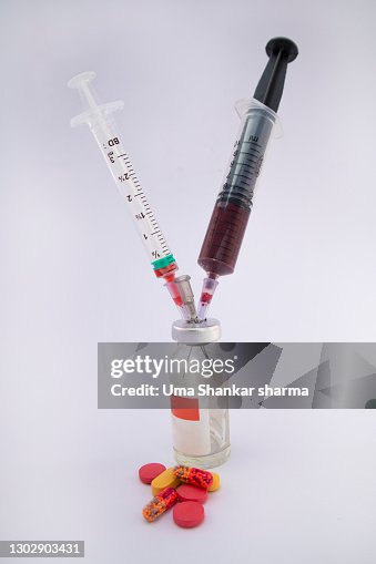 Syring Injector Capsule Injected Syringes With Tablets High-Res Stock Photo - Getty Images