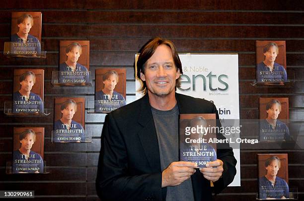 Actor Kevin Sorbo participates in the Kevin Sorbo Book Signing For "True Strength" held at Barnes & Nobles at the Grove on October 25, 2011 in Los...