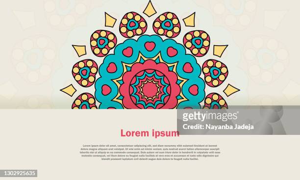 festival background template with floral ornament stock illustration - rangoli vector stock illustrations