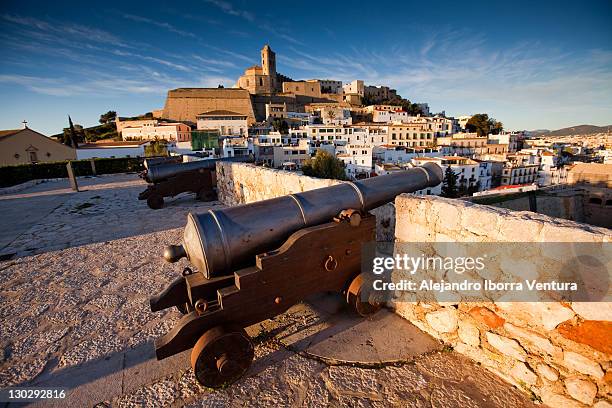 dalt vila and canyon - ibiza town stock pictures, royalty-free photos & images
