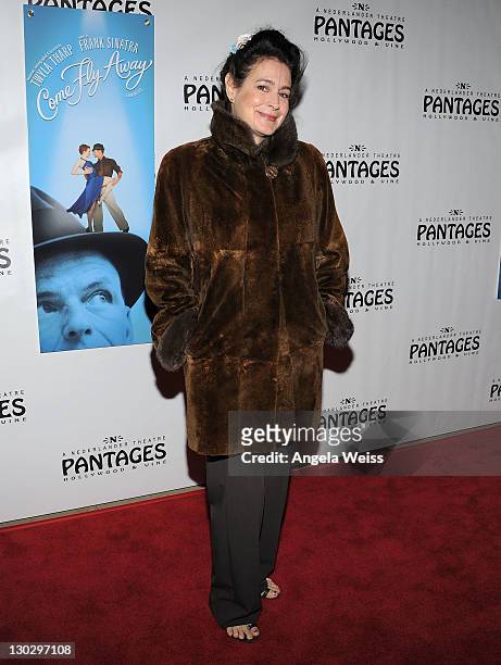 Actress Shawn Young arrives at LA's Premiere of Twyla Tharp-Frank Sinatra Musical "Come Fly Away" at the Pantages Theatre on October 25, 2011 in...