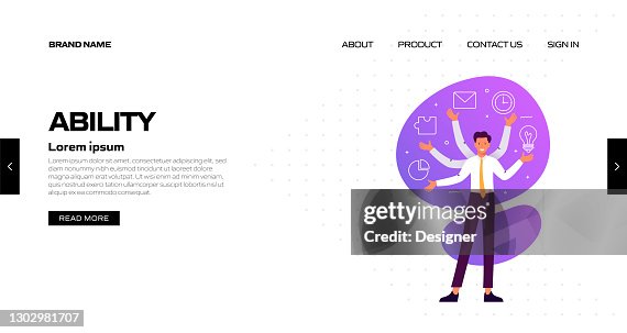 Ability Concept Vector Illustration For Landing Page Template Website ...