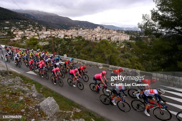 Giulio Ciccone of Italy and Team Trek - Segafredo, Amaury Capiot of Belgium and Team Arkéa - Samsic, Bauke Mollema of Netherlands and Team Trek -...