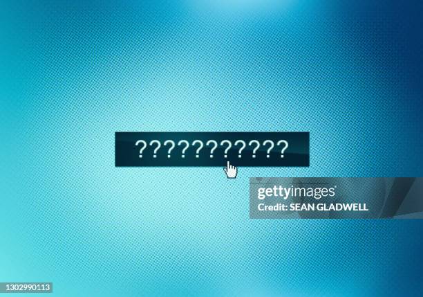 question marks web page button - password photos et images de collection