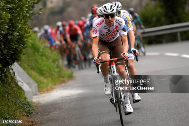 Oliver Naesen of Belgium and Ag2R Citroen Team during the 53rd Tour Des Alpes Maritimes Et Du Var, Stage 1 a 186,8km stage from Biot to Gourdon 698m...