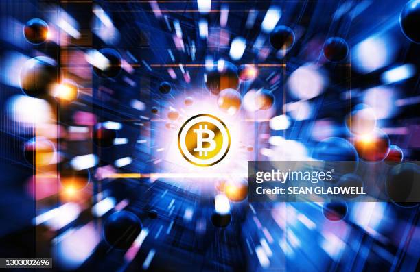 bitcoin abstract - bitcoin stock pictures, royalty-free photos & images