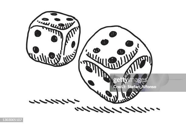 says doodle - dice stock illustrations