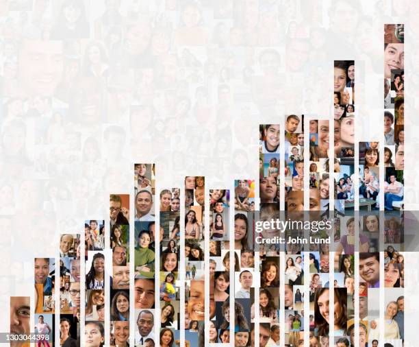 social media success graph - population and ethnic group stock pictures, royalty-free photos & images