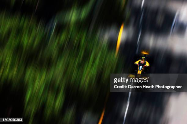 Russian Renault Formula One racing driver Vitaly Petrov in his R30 racing car during practice for the 2010 Monaco Grand Prix, Monte Carlo, on the 15...