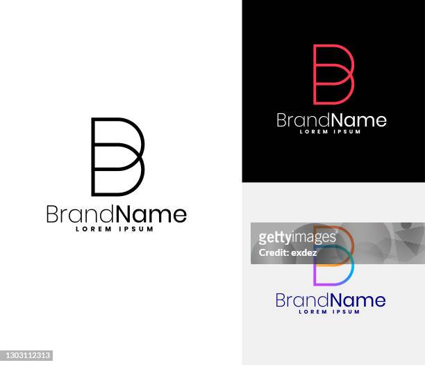 b logo set - b stock illustrations