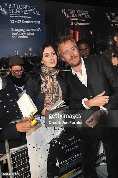 Rhys Ifans attends the 'Anonymous' premiereat The 55th BFI London Film Festival at Empire Leicester Square on October 25, 2011 in London, England.