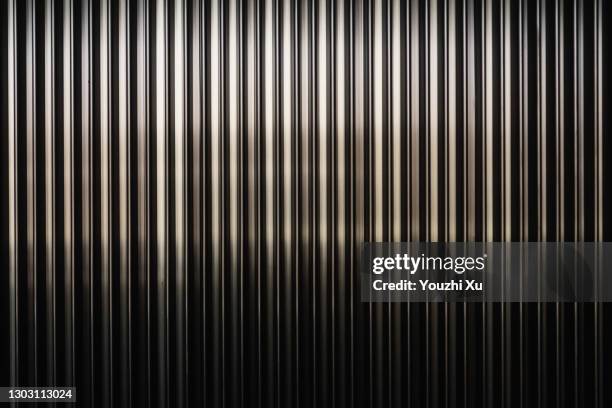 geometric architectural forms - corrugated metal stockfoto's en -beelden