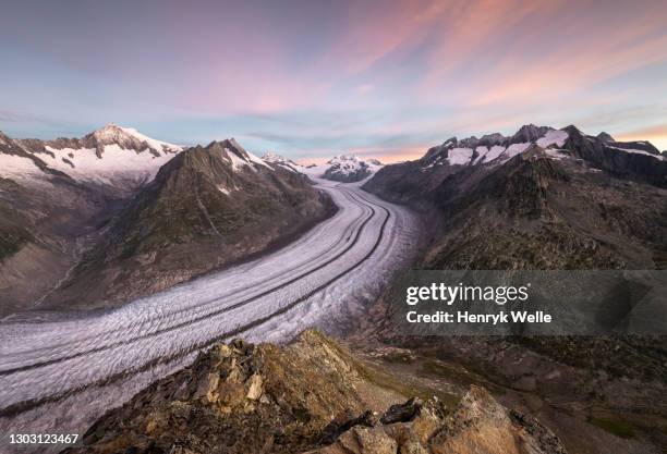 switzerland - aletsch glacier stock pictures, royalty-free photos & images