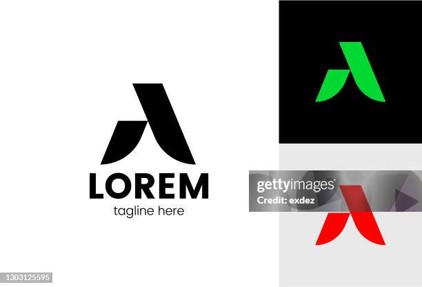 ein logo-set - buchstabe a stock-grafiken, -clipart, -cartoons und -symbole