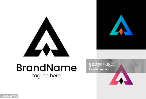 ein logo-set - monogram letters stock-grafiken, -clipart, -cartoons und -symbole